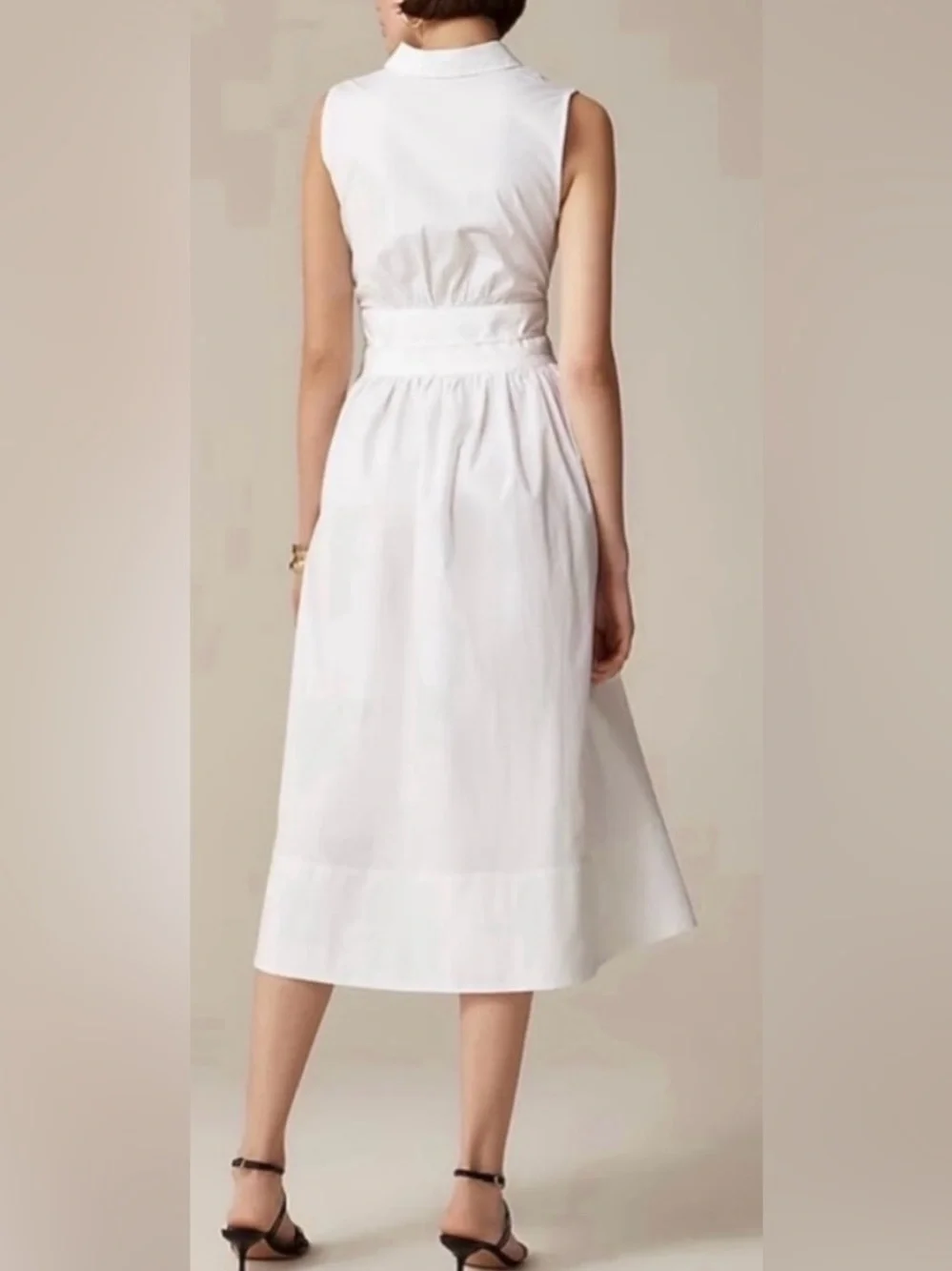 J.Crew Tall Fitted-waist shirtdress in cotton poplin